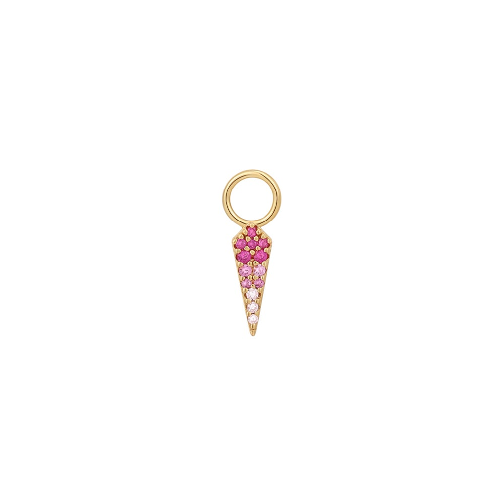 Gold Plated Pink Ombre Earring Charm by Ania Haie