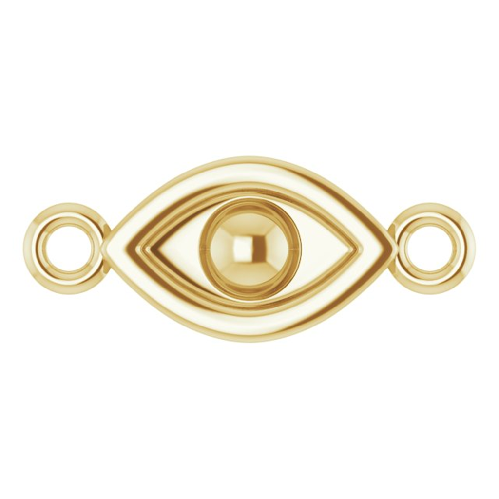 14K Yellow Gold Evil Eye Double Bail Charm by Stuller