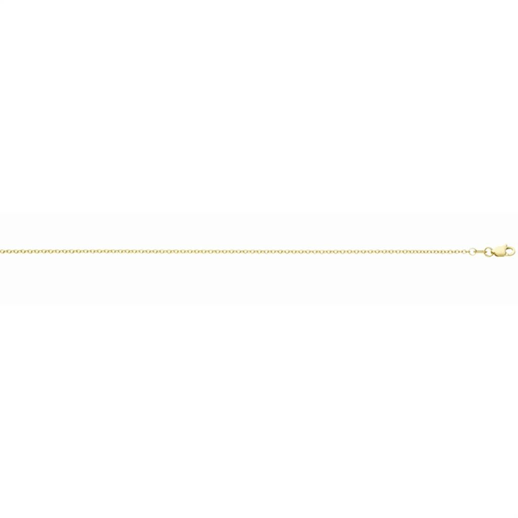 14K Yellow Gold 0.90mm Adjustable Cable Chain Necklace