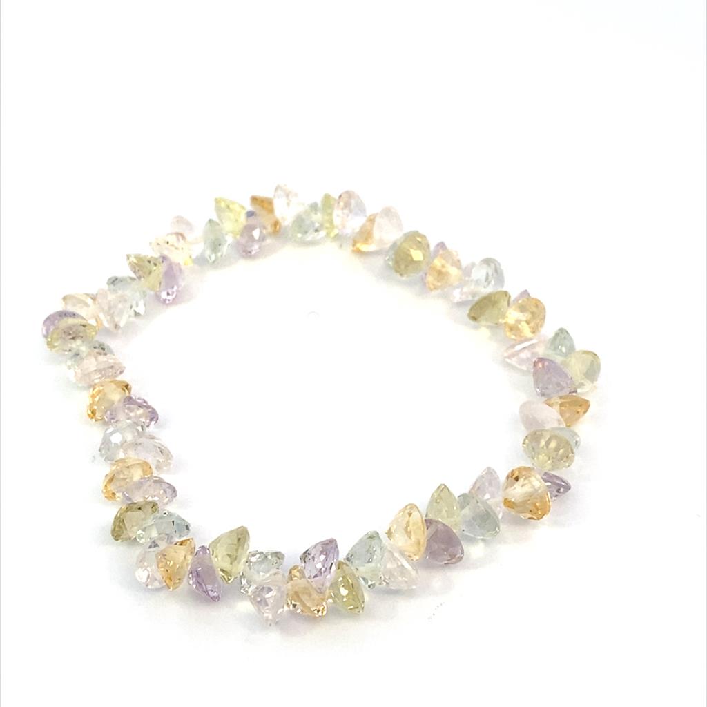 Multi Color Gemstone Bead Bracelet