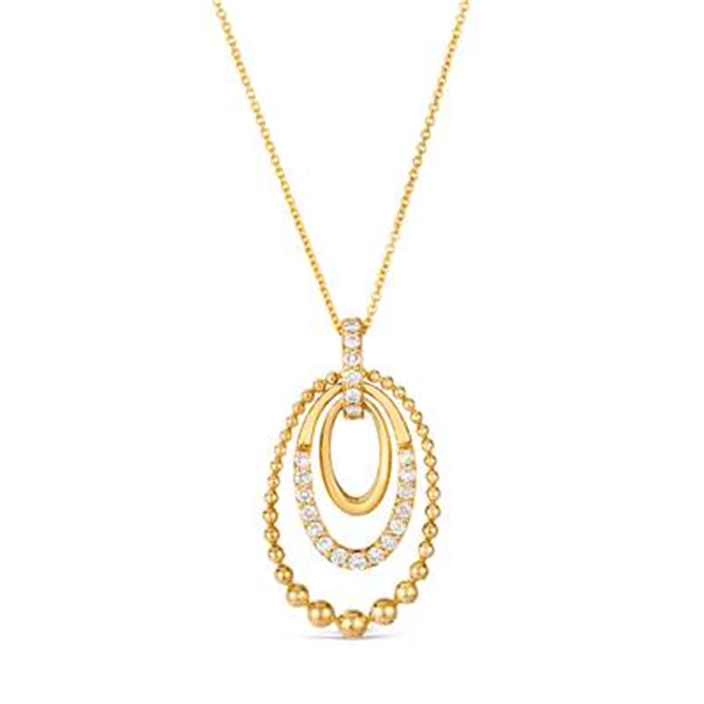 Le Vian® Multi-Circle Diamond Pendant Necklace - 14K Honey Gold™ with Adjustable Chain