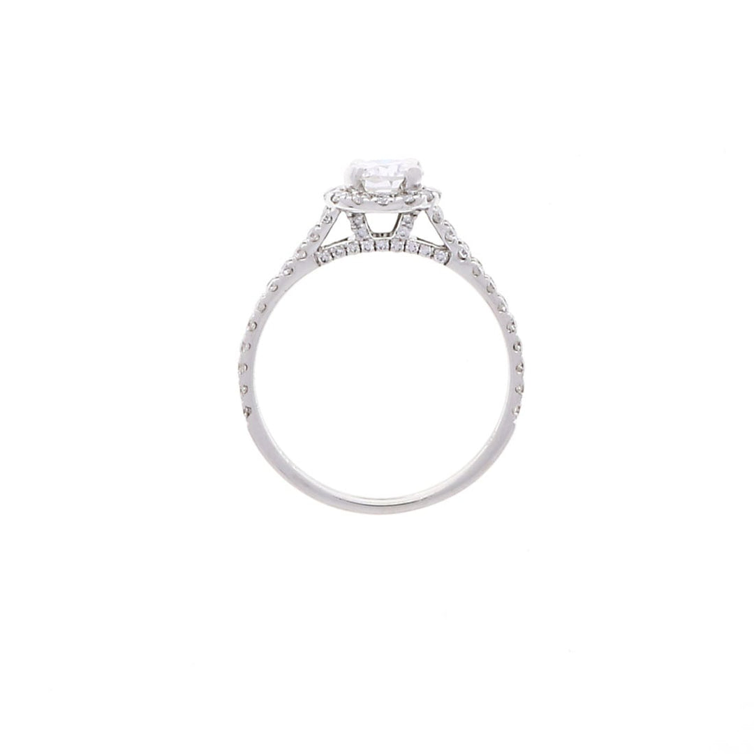 Oval Diamond Halo Engagement Ring