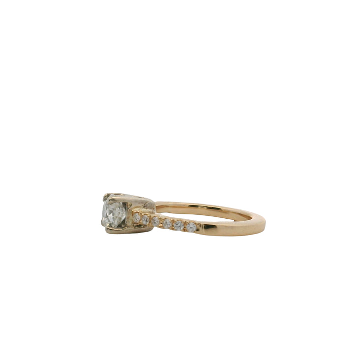 Estate 18K Yellow Gold 0.86CTW Diamond Engagement Ring