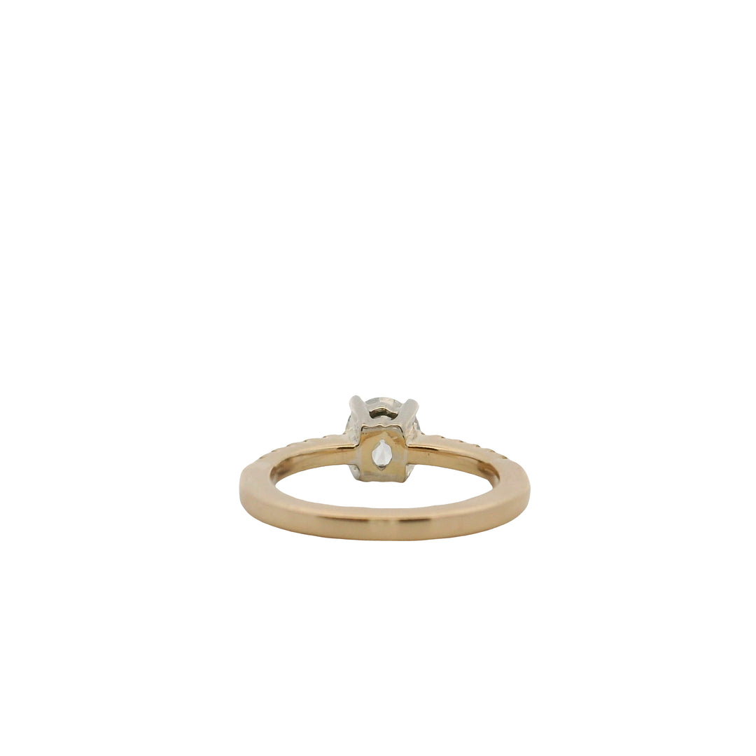 Estate 18K Yellow Gold 0.86CTW Diamond Engagement Ring