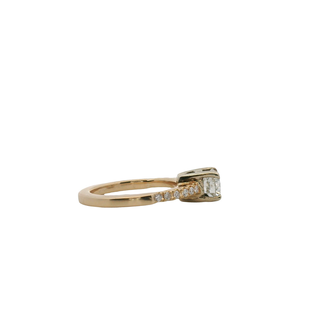 Estate 18K Yellow Gold 0.86CTW Diamond Engagement Ring