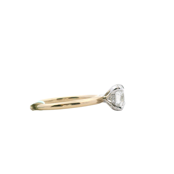 14K Two Tone Gold 1.23CTW Round Lab Diamond Engagement Ring