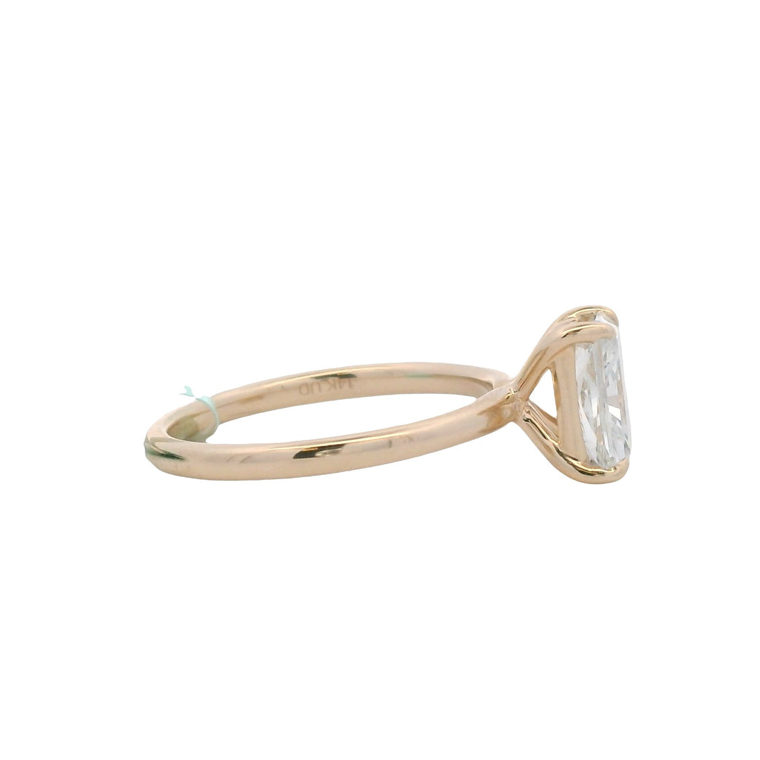 14K Yellow Gold 1.50CTW Radiant-Cut Lab Diamond Solitaire Engagement Ring
