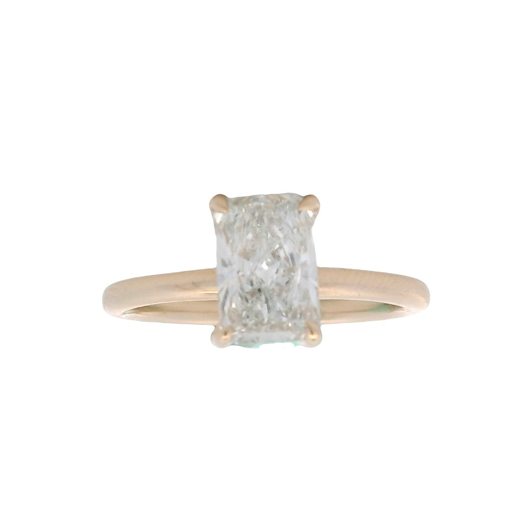 14K Yellow Gold 1.50CTW Radiant-Cut Lab Diamond Solitaire Engagement Ring