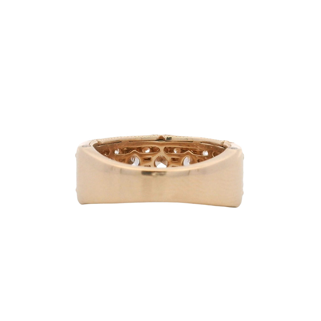 14K Yellow Gold 2.00CTW Princess-Cut Lab Diamond Multi Row Band