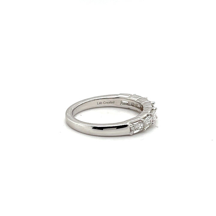 14K White Gold 1.00CTW Emerald-Cut Lab Diamond Wedding Band