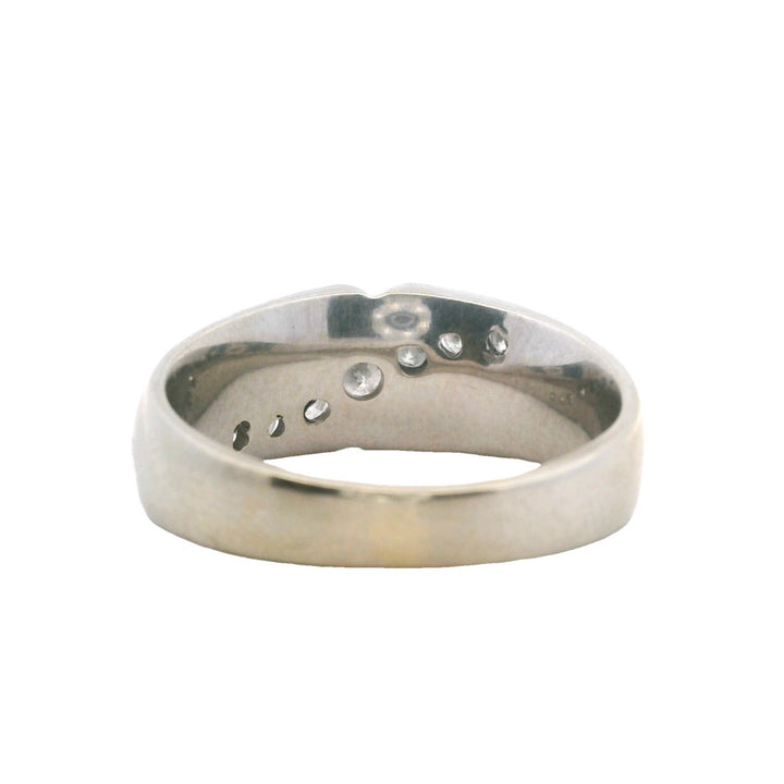 Estate 14K White Gold 0.51CTW Diamond Men's Channel Wedding Band