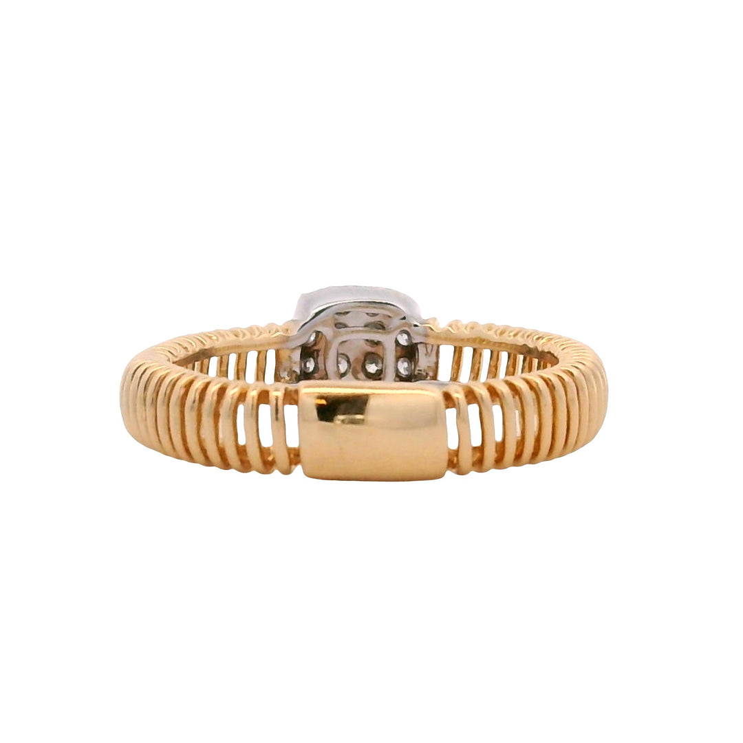 18K Two-Tone Gold 0.19CTW Diamond Tubogas Band Ring