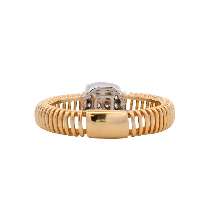 18K Two-Tone Gold 0.19CTW Diamond Tubogas Band Ring
