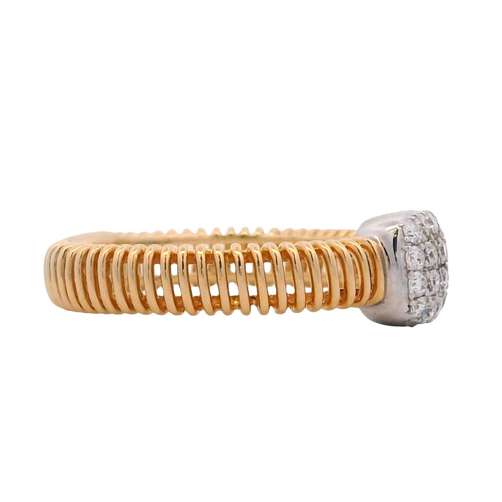 18K Two-Tone Gold 0.19CTW Diamond Tubogas Band Ring