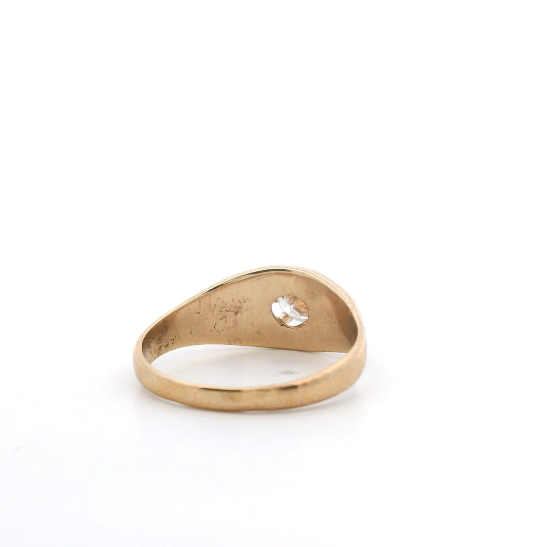 Estate 14K Yellow Gold 0.30CTW Diamond Solitaire Vintage Engagement Ring