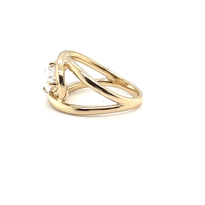 14K Yellow Gold 1.52CTW Oval Diamond Solitaire Ring