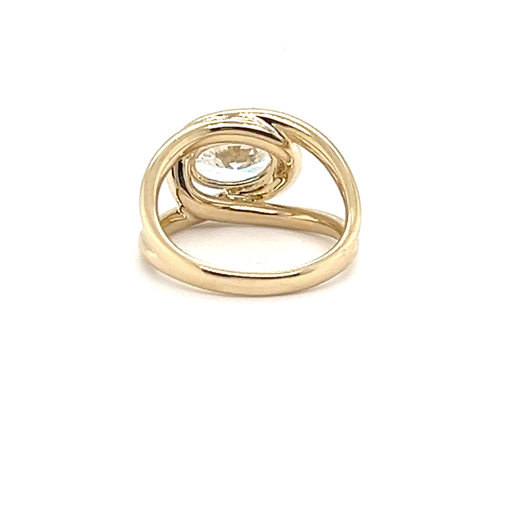 14K Yellow Gold 1.52CTW Oval Diamond Solitaire Ring