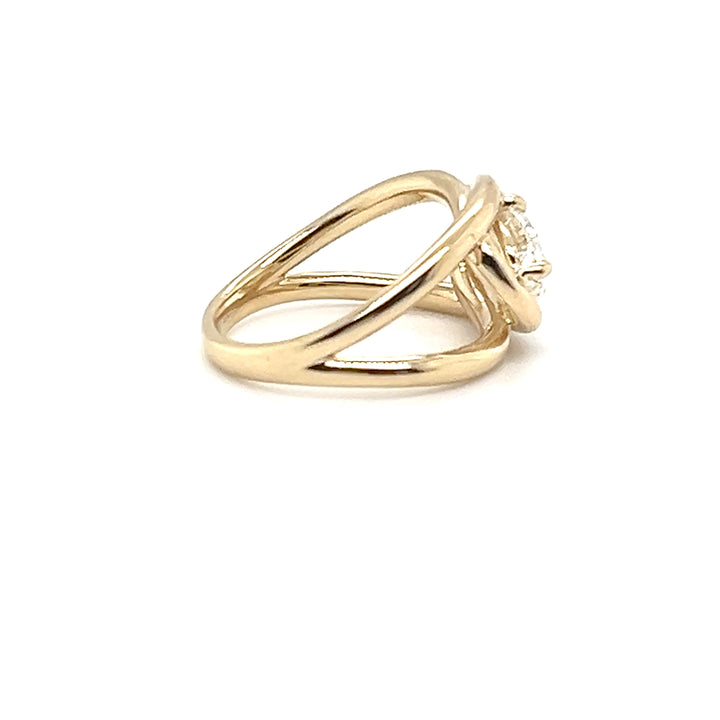 14K Yellow Gold 1.52CTW Oval Diamond Solitaire Ring