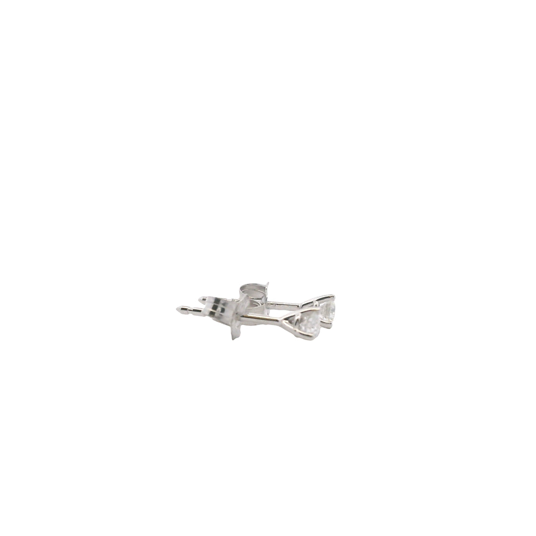 14K White Gold Diamond Martini Stud Earrings - 0.20 TCW