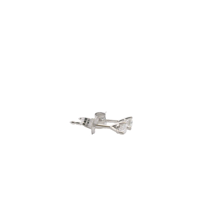 14K White Gold Diamond Martini Stud Earrings - 0.20 TCW