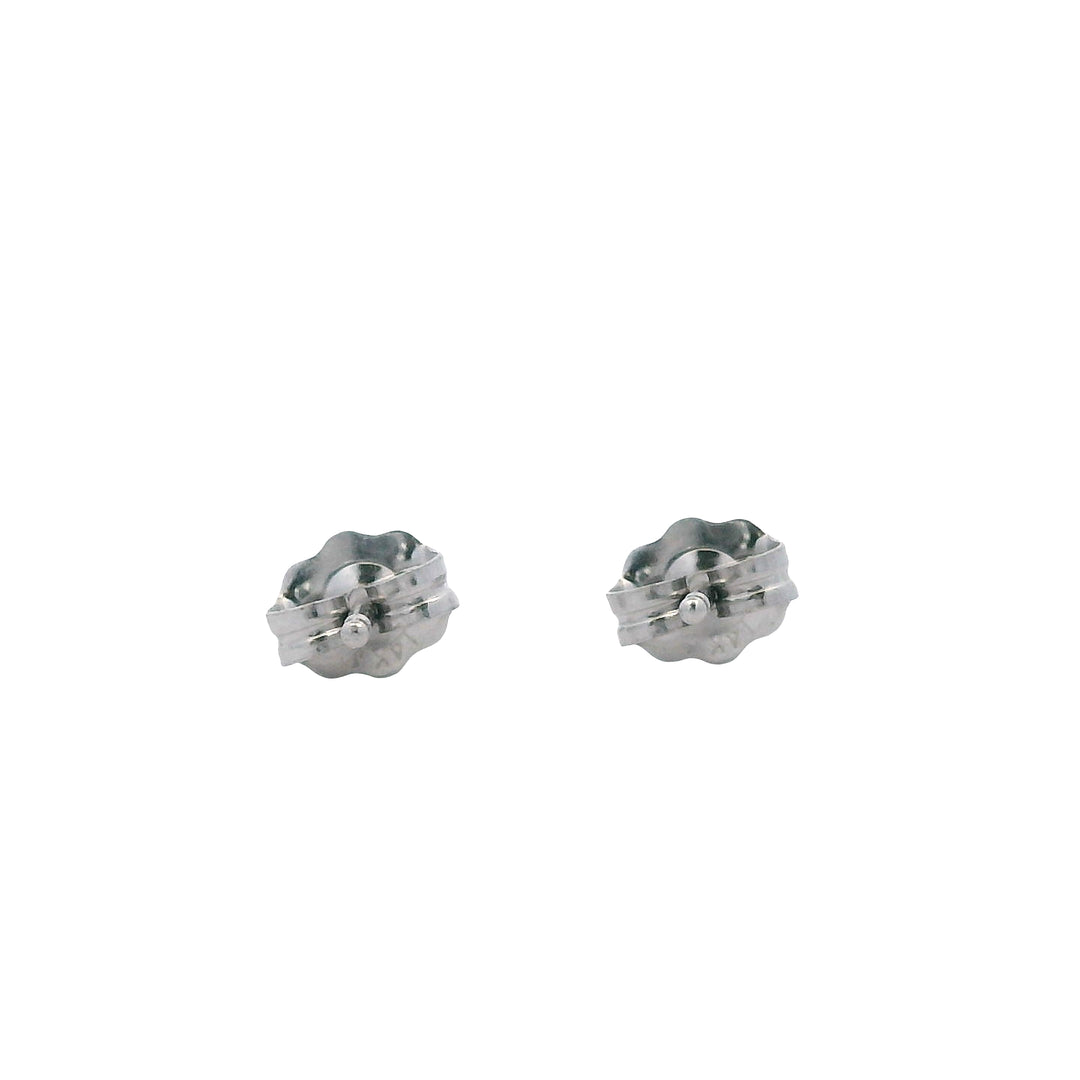 14K White Gold Diamond Stud Earrings - 0.19 TCW Round Brilliant Cut - H/I Color SI2 Clarity