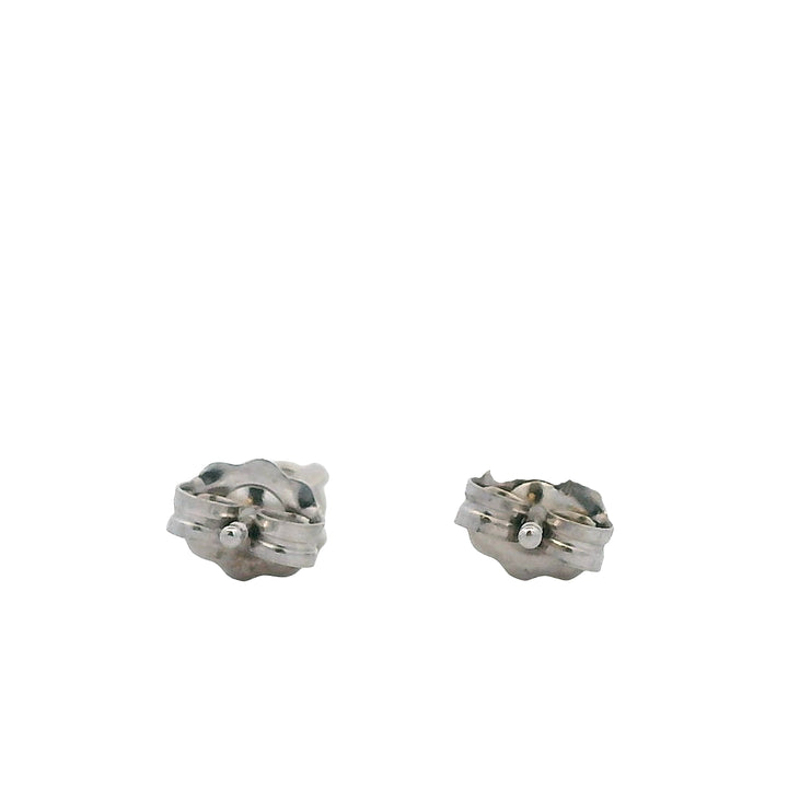 14K White Gold Diamond Stud Earrings - Classic Four-Prong Setting Design