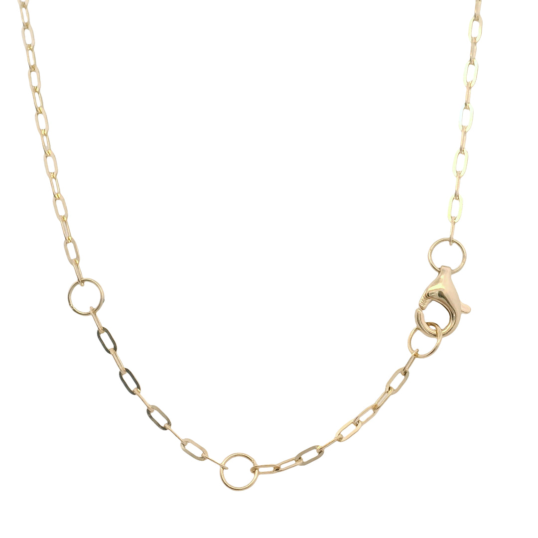 14K Yellow Gold Mother of Pearl & Diamond Celestial Pendant Necklace
