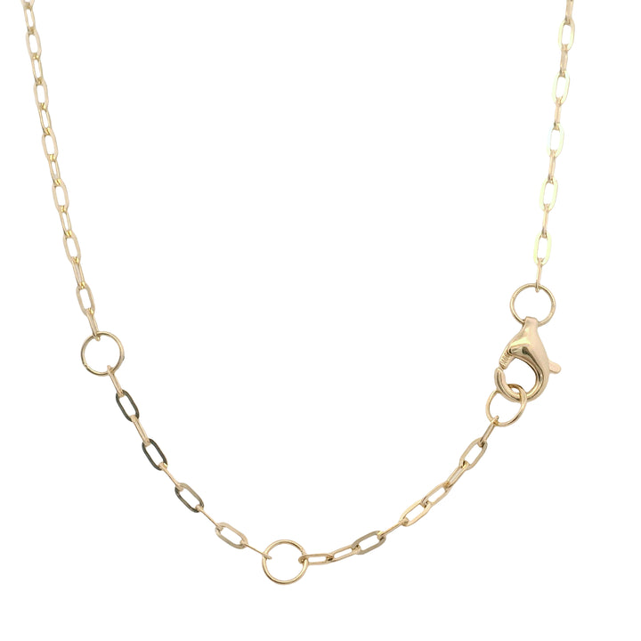 14K Yellow Gold Mother of Pearl & Diamond Celestial Pendant Necklace