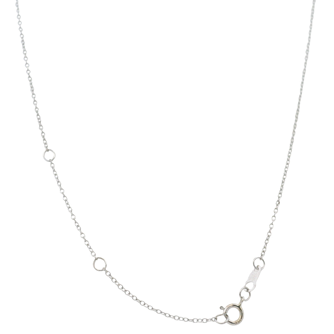 14K White Gold 0.44CTW Diamond Solitaire Necklace