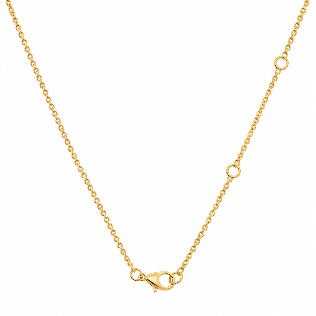 10K Yellow Gold 0.60CTW Emerald Cut Lab Diamond Solitaire Necklace