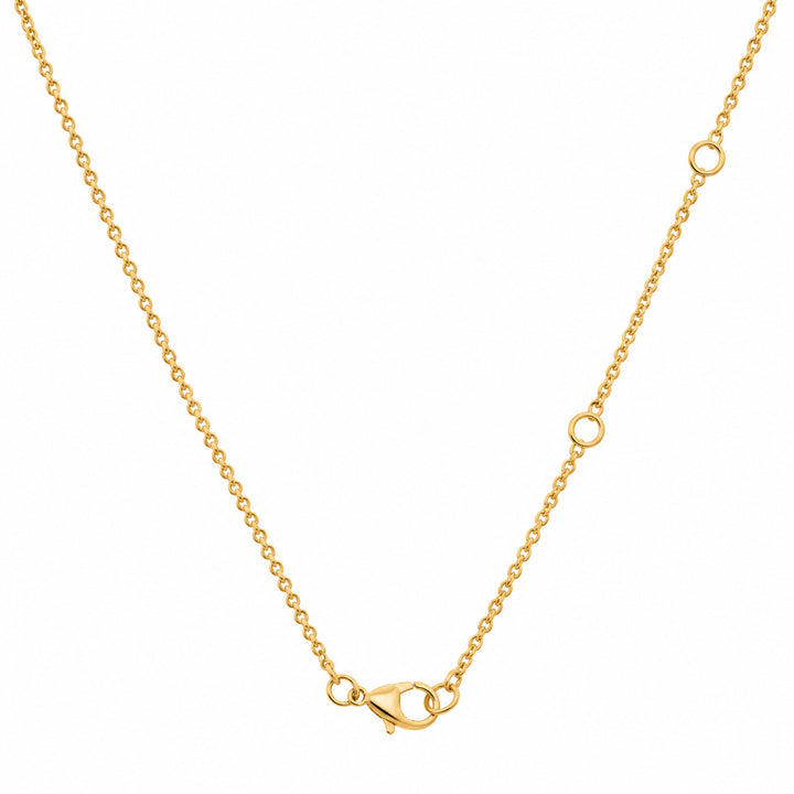 10K Yellow Gold 0.52CTW Round Lab Diamond Hexagon Solitaire Necklace
