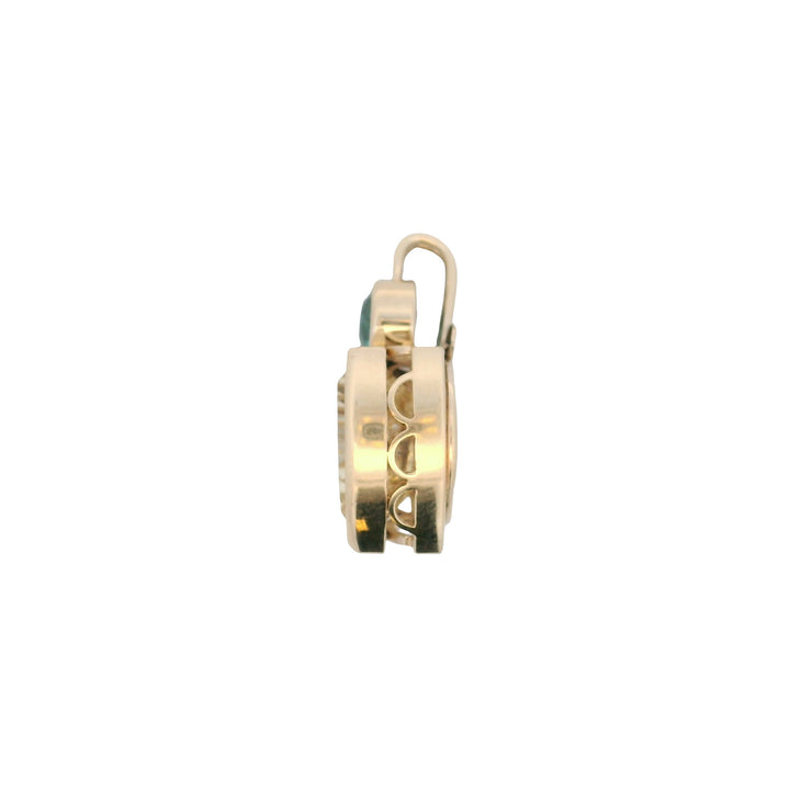 14K Yellow Gold 8.90CTW Trillion Labradorite & Green Toumaline Pendant