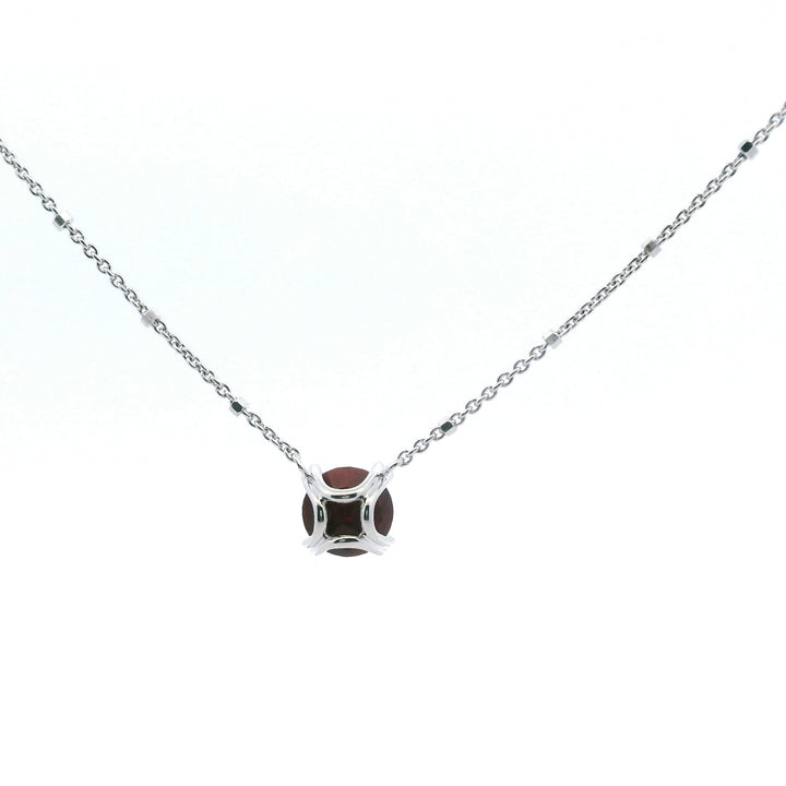 Sterling Silver Ruby Solitaire Necklace by Samuel B.