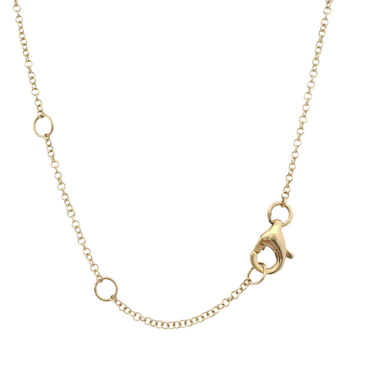 14K Yellow Gold Shield-Cut Lapis Lazuli & Diamond Halo Necklace