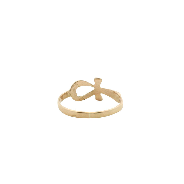 Estate 18K Yellow Gold Ankh Ring