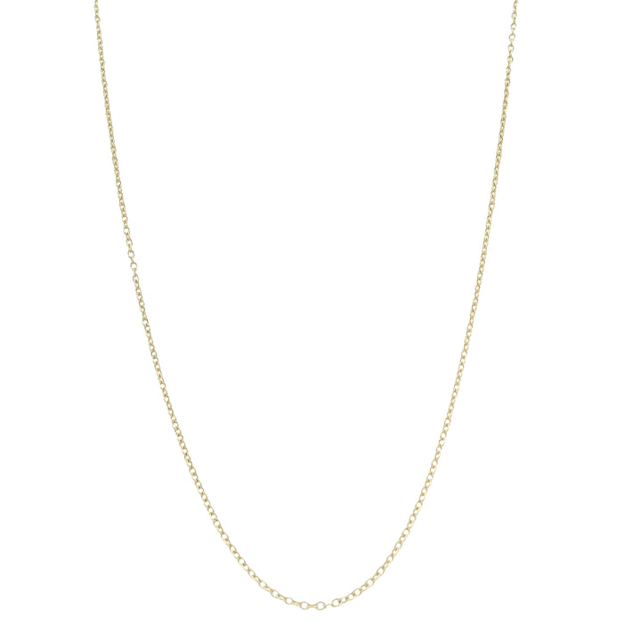 14K Yellow Gold Adjustable 16/18" Cable Chain Necklace - 0.5mm