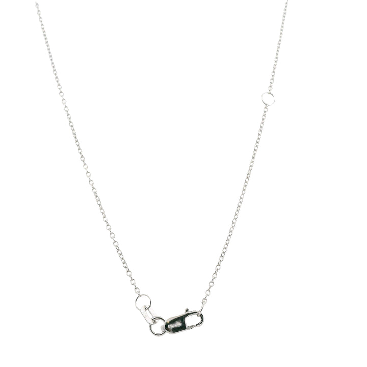 14K White Gold Adjustable Cable Chain Necklace