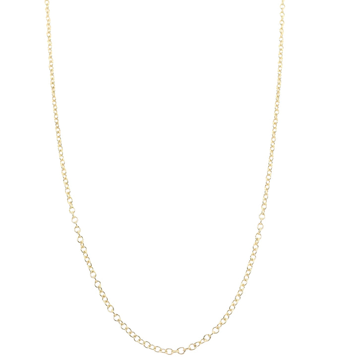 14K Yellow Gold Adjustable Cable Chain Necklace - 1.5mm