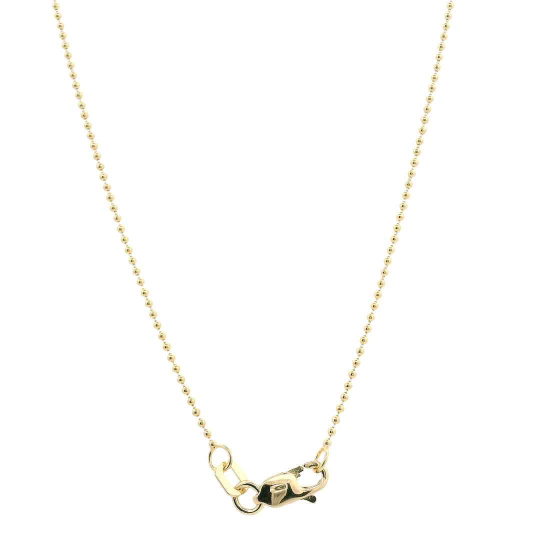 14K Yellow Gold Ball Chain Necklace - 1mm