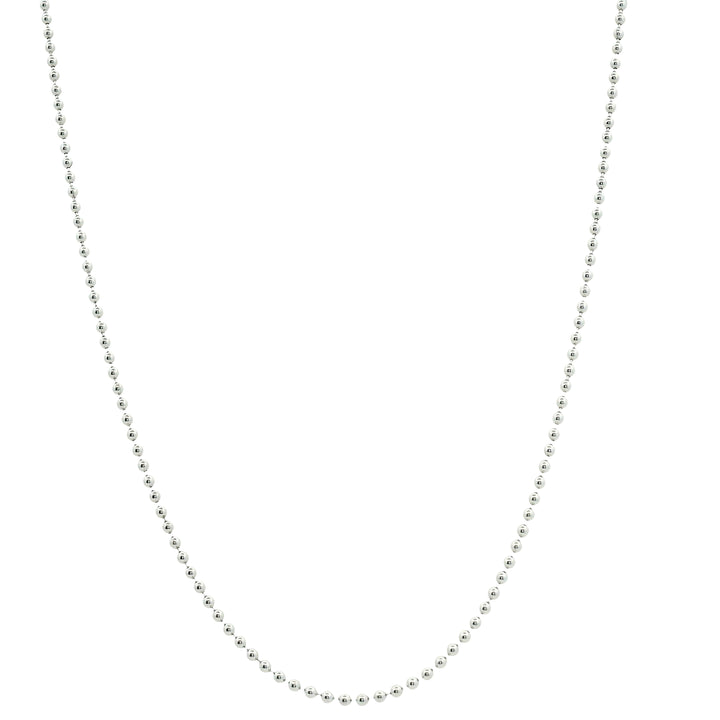 14K White Gold Ball Chain Necklace