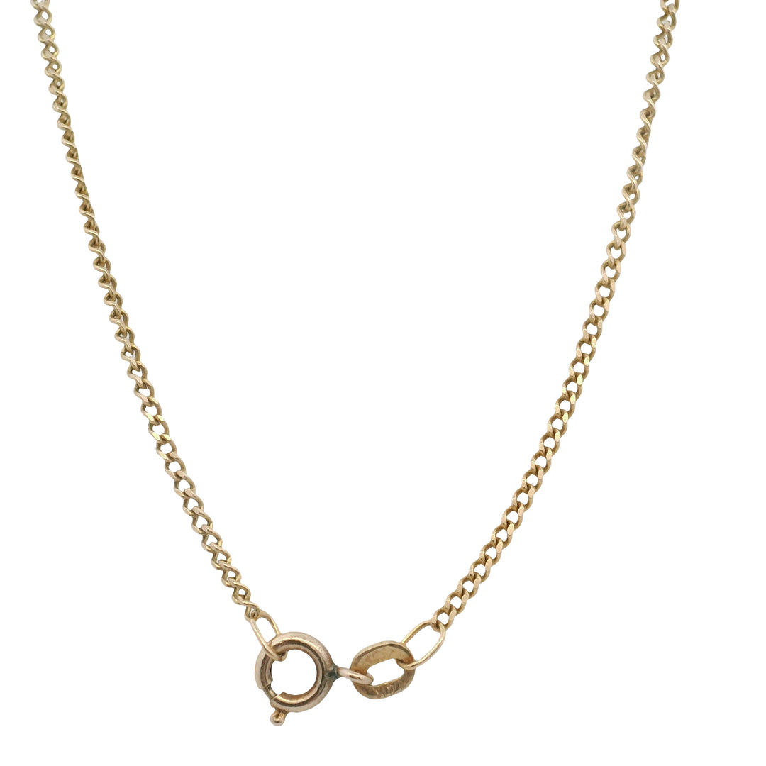 Estate 14K Yellow Gold Curb Link Chain Necklace
