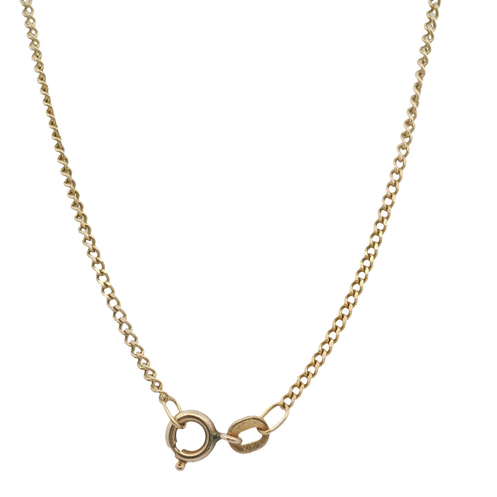 Estate 14K Yellow Gold Curb Link Chain Necklace