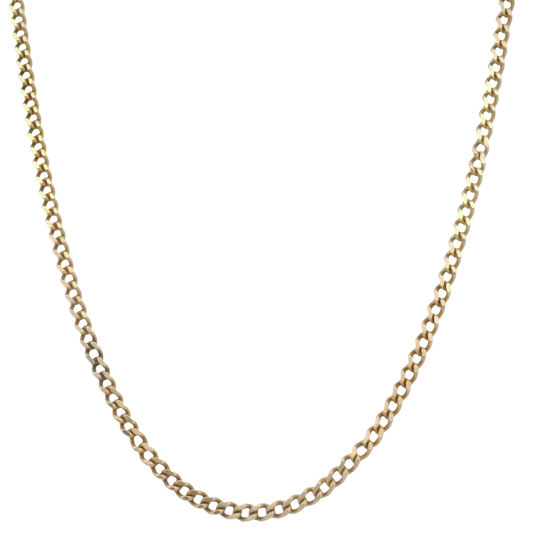 Estate 14K Yellow Gold Curb Link Chain Necklace