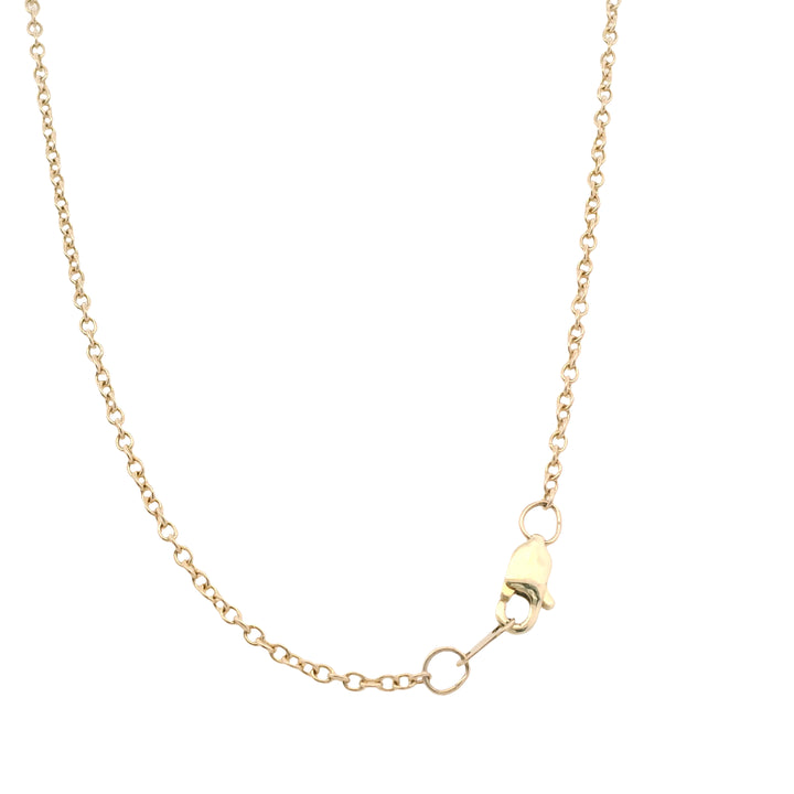 Estate 14K Yellow Gold Bar Pendant Cable Chain