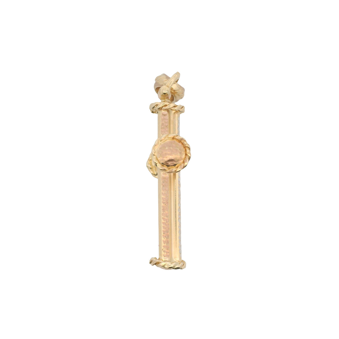 Estate 14K Two-Tone Gold Large Cross Pendant