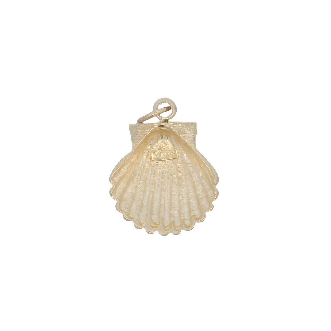 Estate 14K Yellow Gold Clam Shell Charm