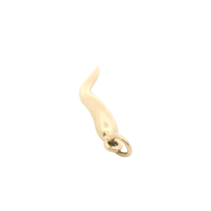 Estate 14K Yellow Gold Italian Horn Charm - Cornicello Pendant