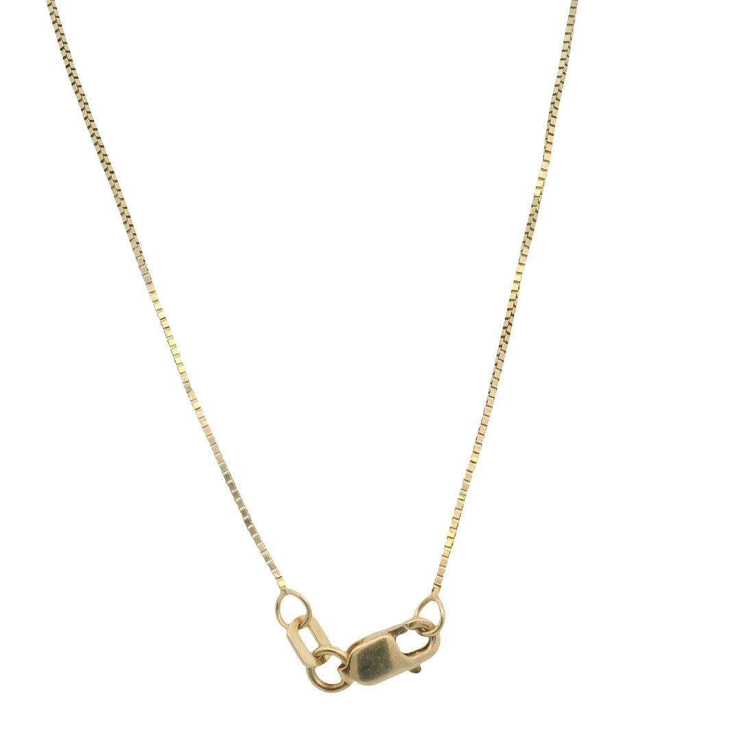 Estate 10K Yellow Gold Heart West Virginia Pendant Necklace