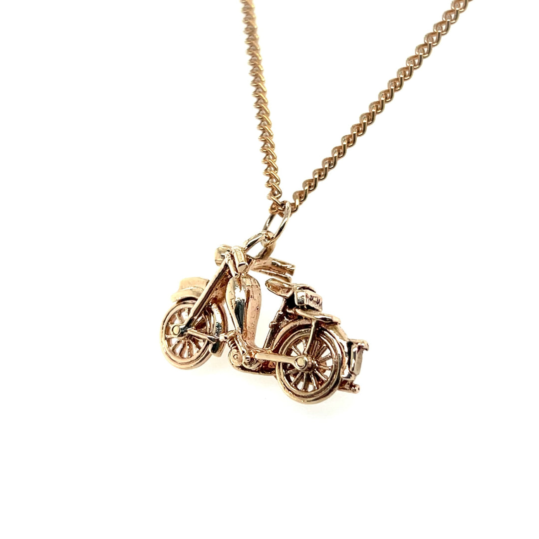 Estate 14KT Yellow Gold Motorcycle Charm, ca. 1970's