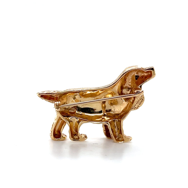 Estate 14KT Yellow Gold Tiffany & Co. Spaniel Brooch, ca. 1960’s